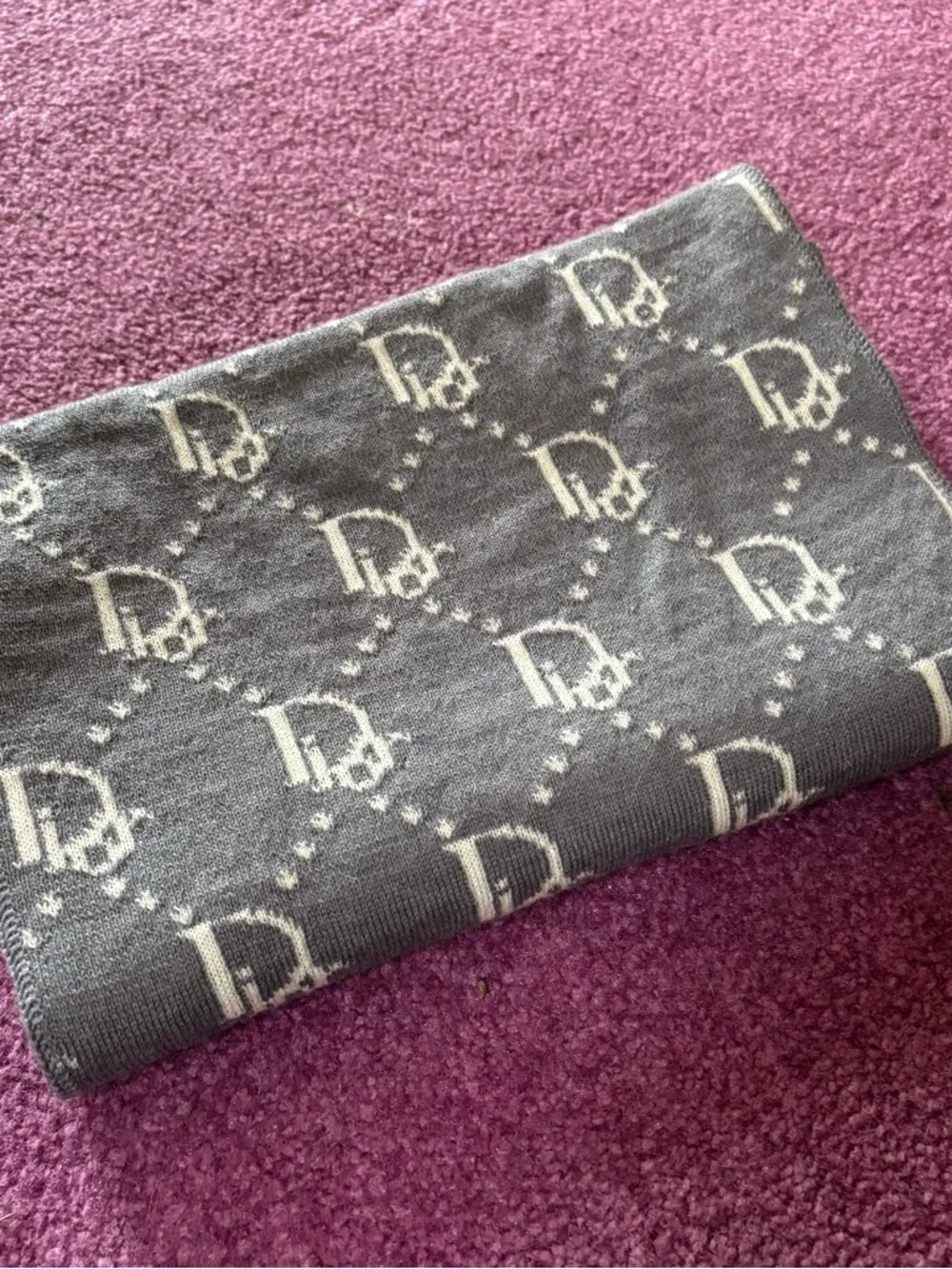 Dior Reversible Monogram Scarf - Black & Cream